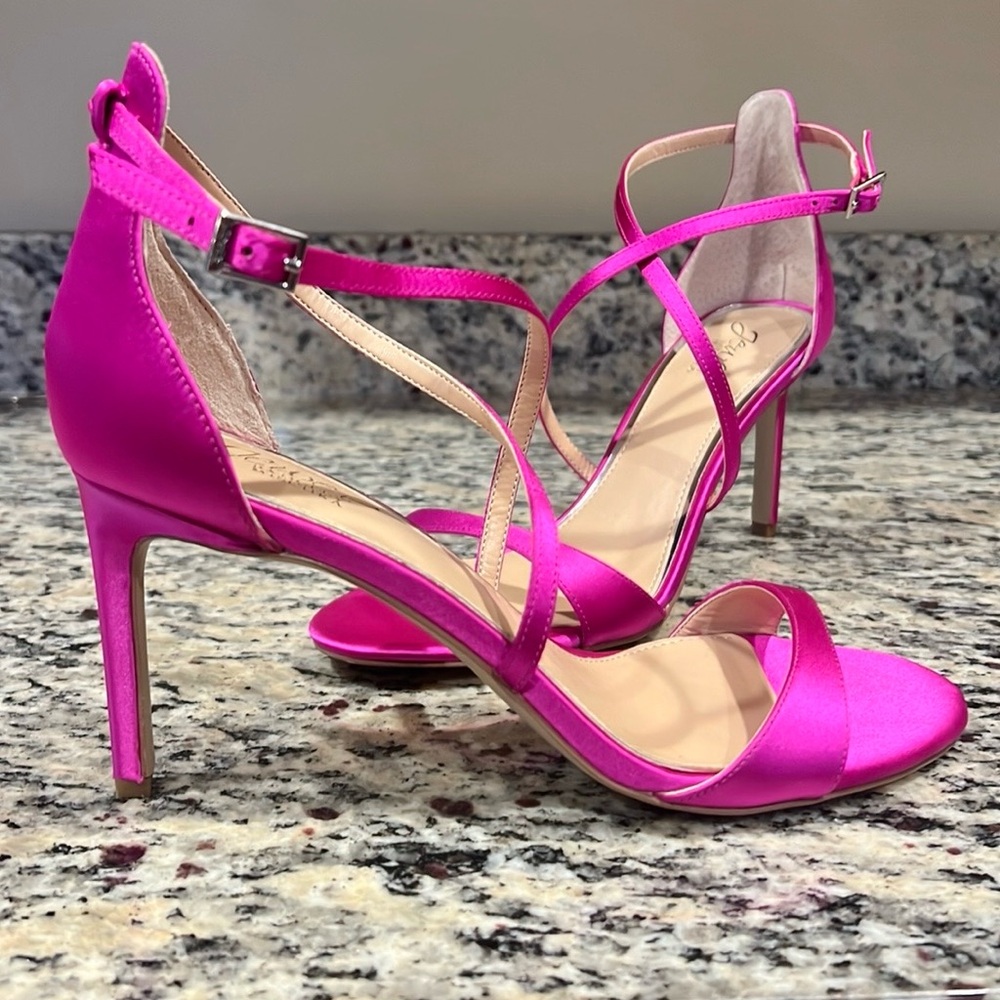 Jewel Badgley Mischka Satin Heels - Picture 2 of 12